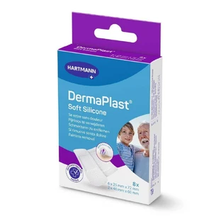 М'які силіконові пов'язки Hartmann Dermaplast для чутливої шкіри x8