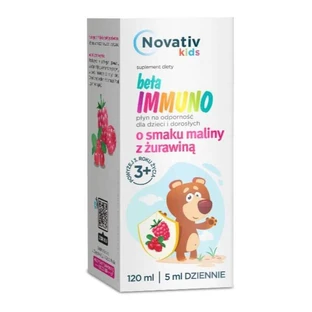 Novativ Kids Beta Immuno со вкусом малины и уранберри, 120 мл
