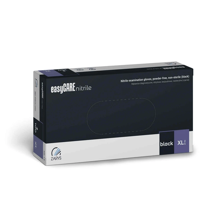 EasyCare Nitrile, нитриловые перчатки, нестерильные, неопудренные, черные, размер XL, 100 штук: цены и характеристики