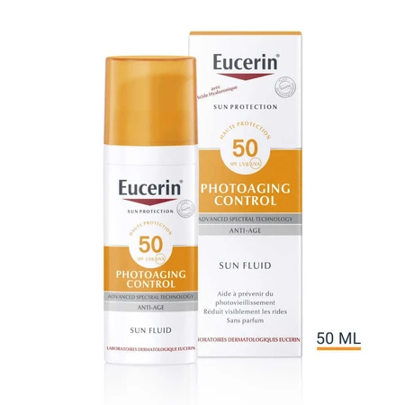 Eucerin Сонцезахисний флюїд проти старіння SPF50 50мл: ціни та характеристики