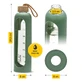 4Fizjo, sticlă de apă în carcasă de silicon, motivațională, verde, 1 l