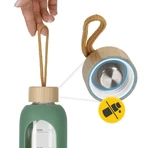 4Fizjo, sticlă de apă în carcasă de silicon, motivațională, verde, 1 l: цены и характеристики