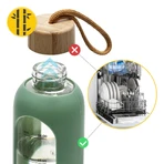 4Fizjo, sticlă de apă în carcasă de silicon, motivațională, verde, 1 l: цены и характеристики