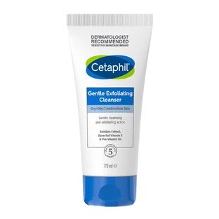 Cetaphil, гель для догляду за шкірою обличчя з відлущувальним ефектом, 178 мл + крем для догляду за шкірою обличчя з кислотою гіалуроновою, ноапте, 48 мл безоплатно