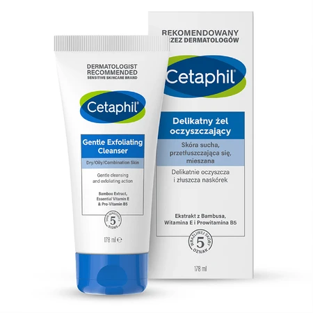 Cetaphil, гель для догляду за шкірою обличчя з відлущувальним ефектом, 178 мл + крем для догляду за шкірою обличчя з кислотою гіалуроновою, ноапте, 48 мл безоплатно: ціни та характеристики
