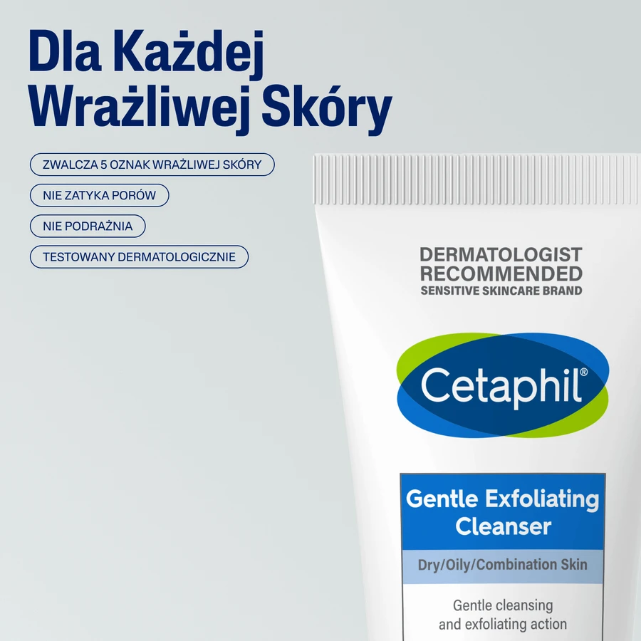 Cetaphil, гель для догляду за шкірою обличчя з відлущувальним ефектом, 178 мл + крем для догляду за шкірою обличчя з кислотою гіалуроновою, ноапте, 48 мл безоплатно: ціни та характеристики