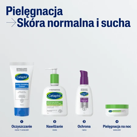 Cetaphil, гель для догляду за шкірою обличчя з відлущувальним ефектом, 178 мл + крем для догляду за шкірою обличчя з кислотою гіалуроновою, ноапте, 48 мл безоплатно: ціни та характеристики