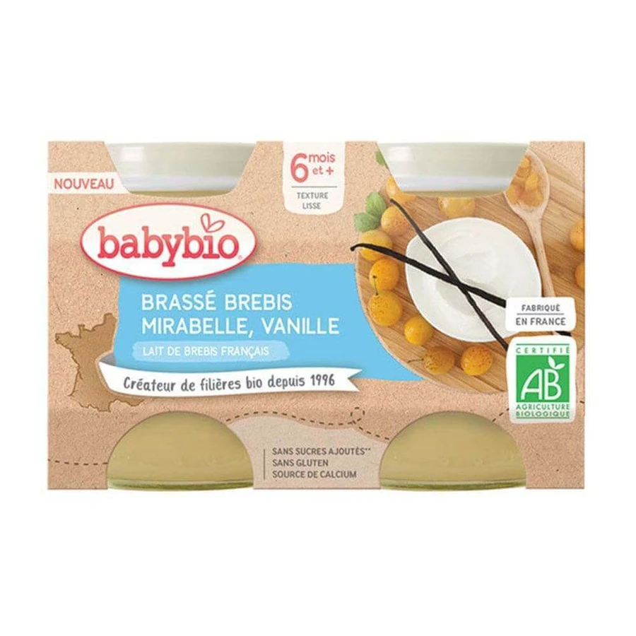 Babybio Молочные снеки Органическое французское овечье молоко в баночках с 6 месяцев и старше 2x130 г: цены и характеристики