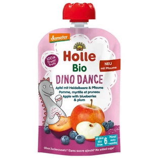 Holle Мусс в ванне Bio, Dino Dance, măr, afine, prune, după 6 luni, 100 г