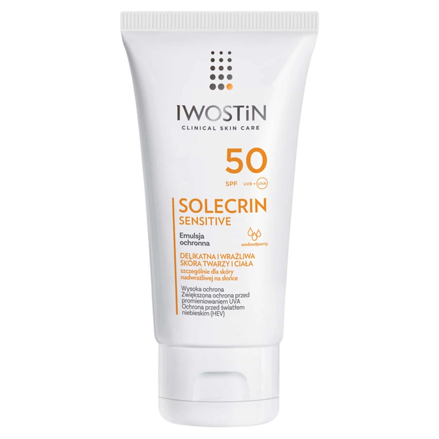 Iwostin Solecrin Sensitive, заспокійлива захисна емульсія SPF 50, чутлива шкіра, 100 мл + надувна пляжна подушка безкоштовно: ціни та характеристики