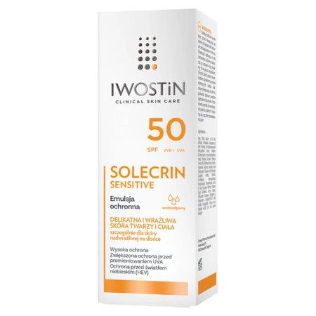Iwostin Solecrin Sensitive, заспокійлива захисна емульсія SPF 50, чутлива шкіра, 100 мл + надувна пляжна подушка безкоштовно: ціни та характеристики