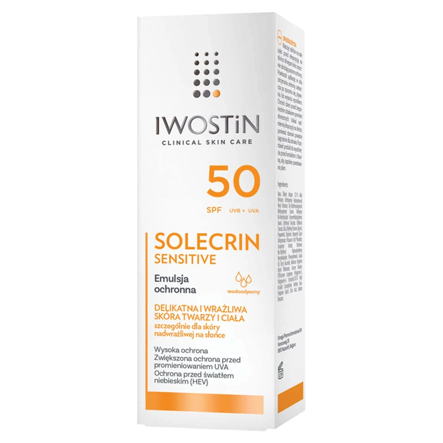 Iwostin Solecrin Sensitive, заспокійлива захисна емульсія SPF 50, чутлива шкіра, 100 мл + надувна пляжна подушка безкоштовно: ціни та характеристики