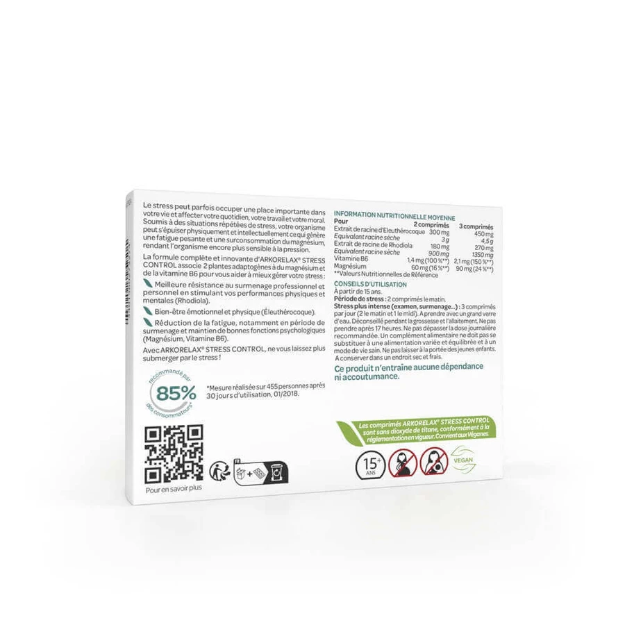 Arkopharma Arkorelax Stress Control Магний, витамин B6 30 таблеток: цены и характеристики