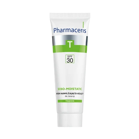 Набір Pharmaceris T Sebo-Moistatic, зволожуючий і заспокійливий крем для обличчя, SPF 30, 50 мл + Puri-Sebogel, антибактеріальний Т-очищуючий гель для обличчя, 80 мл: ціни та характеристики