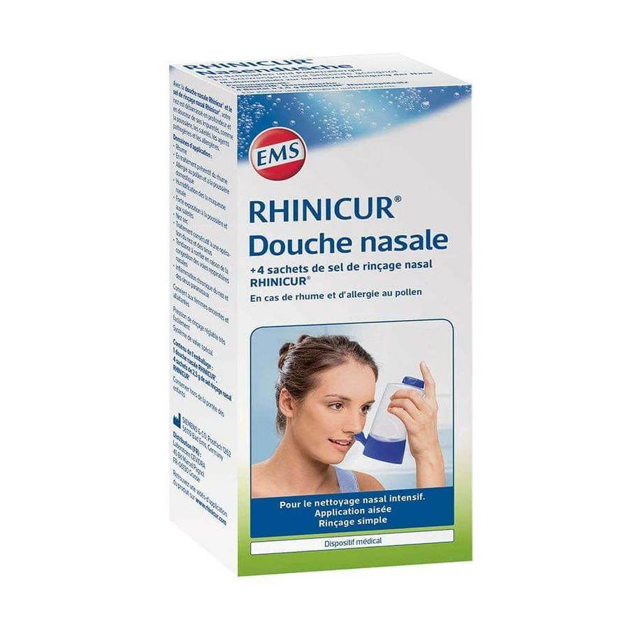 Назальний душ Rhinicur + 4 пакетики Sel De Rincage: ціни та характеристики