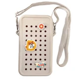 Силіконовий чохол на блискавці з брелоками для телефону Crossbody, Crem, Acvila