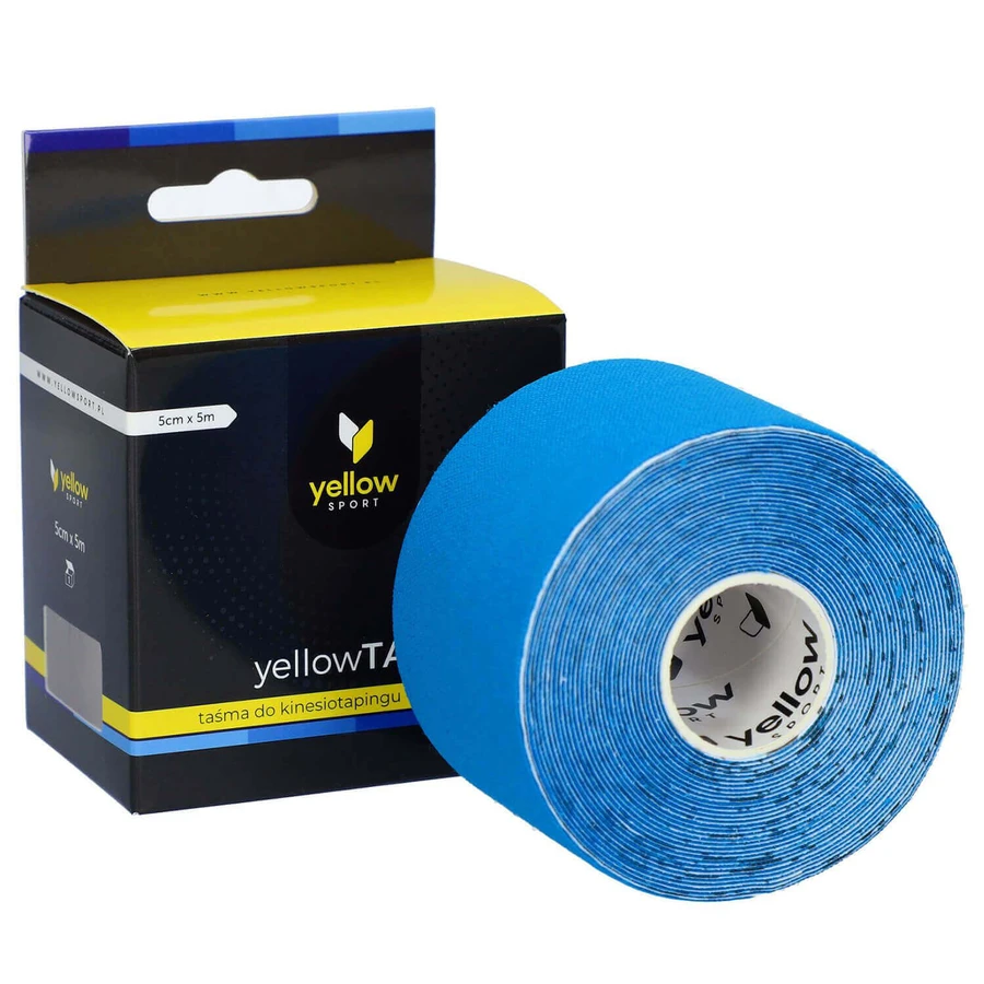 YellowSport YellowTape, лента для кинезиотейпирования, синяя, 5 см x 5 м: цены и характеристики