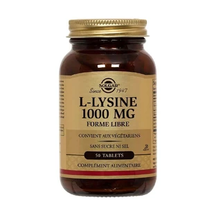 Solgar L-Lysine 50 Tablets Lysine Défenses immunitaires 1000 mg