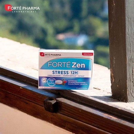 Forté Pharma Forté Zen Stress 12h з вітаміном B6 та магнієм 20 двошарових таблеток: ціни та характеристики