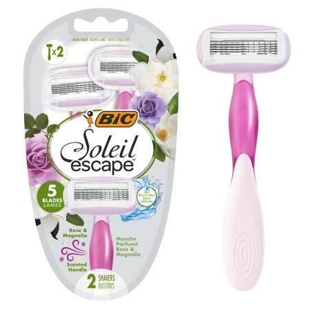 BIC Soleil Escape, женские бритвы, одноразовые, пятилезвийные, роза и магнолия, 2 штуки: цены и характеристики