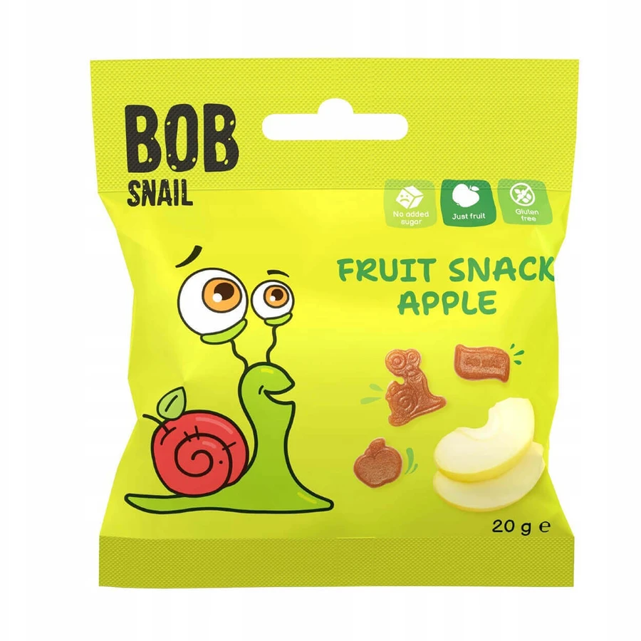 Желе Bob Snail Фруктовий равлик, яблуко, 20 г: ціни та характеристики