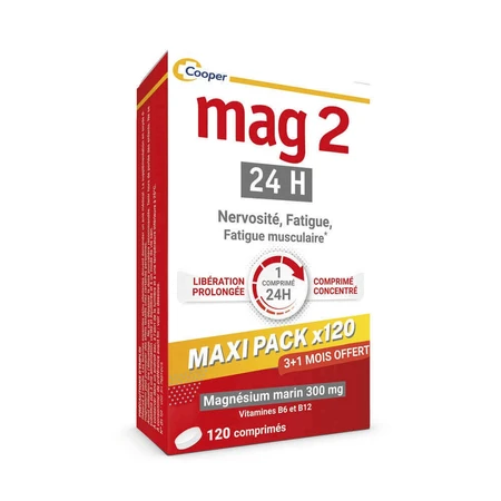Mag 2 24h Marine Magnesium 2x 45 таблеток+15 таблеток: цены и характеристики