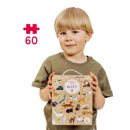 CzuCzu Puzzlove Cats, пазл для дітей, від 4 років, 60 елементів: ціни та характеристики