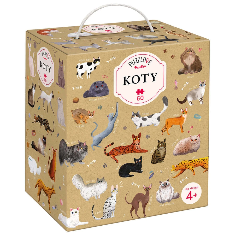 CzuCzu Puzzlove Cats, пазл для дітей, від 4 років, 60 елементів: ціни та характеристики