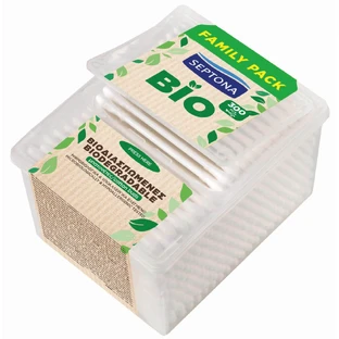 Septona Bio, ватні палички, що біологічно розкладаються, 300 штук