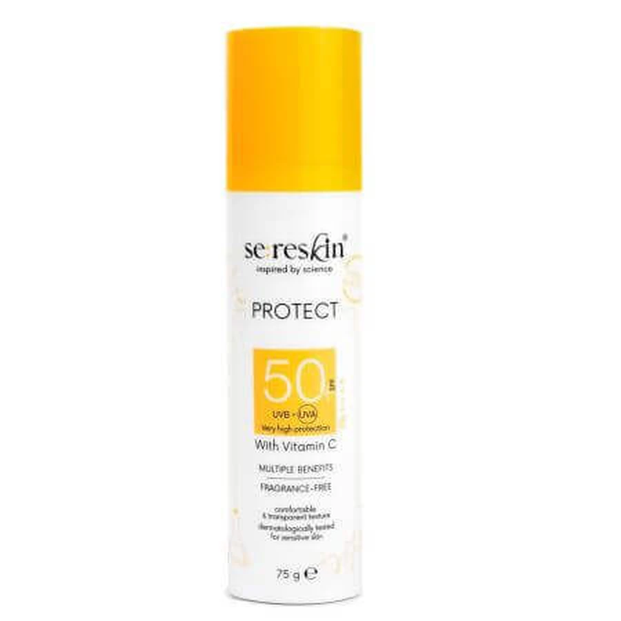 Защитный крем для лица с витамином С и SPF50, 75 г, Se:Reskin: цены и характеристики