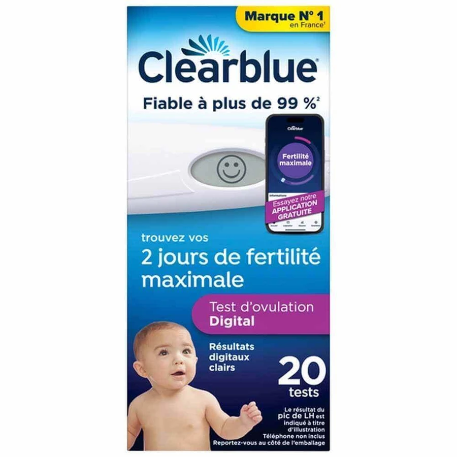 Цифровой тест на овуляцию Clearblue 20 тест-палочек: цены и характеристики