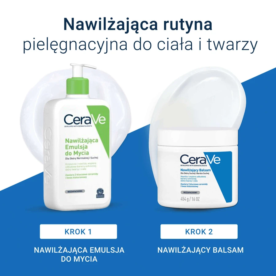 Набір CeraVe, зволожуючий лосьйон для обличчя та тіла з керамідами, для сухої та дуже сухої шкіри, 454 г + резерв, 454 г: ціни та характеристики