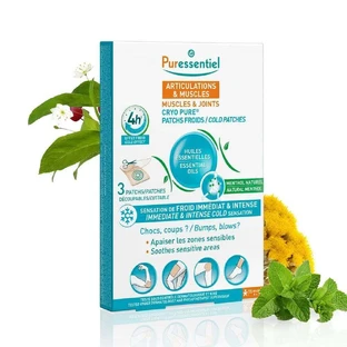 Puressentiel Крио для суставов и мышц Чистый эффект 4 часа 3 холодных пластыря