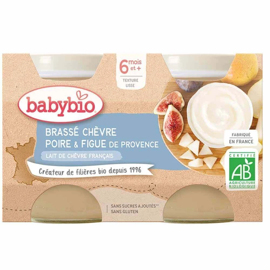 Babybio Молочні снеки французькі органічні баночки з козячого молока з 6 місяців 2х130г: ціни та характеристики