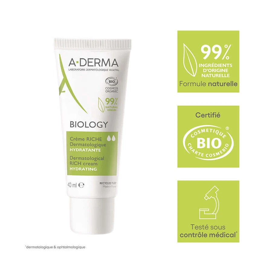 A-Derma Biology Дерматологический крем с высоким уровнем гидратации 40 мл: цены и характеристики