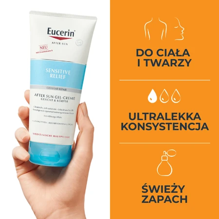 Eucerin Sun Protection After Sun, успокаивающий гель-крем, 200 мл: цены и характеристики