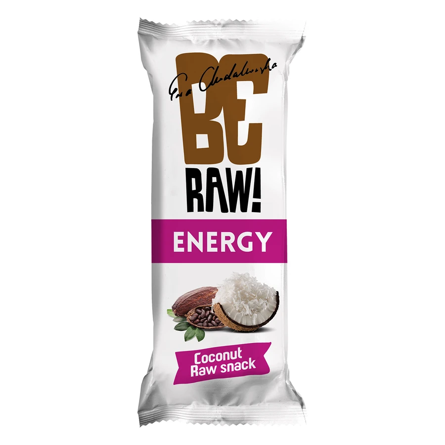 BeRaw! Energy Raw Snack, енергетичний батончик, сире какао, кокос, 40 г: ціни та характеристики