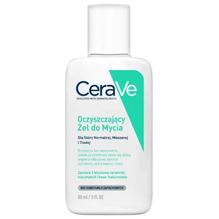 CeraVe, гель для вмивання з керамідами, для нормальної та жирної шкіри, 88 мл