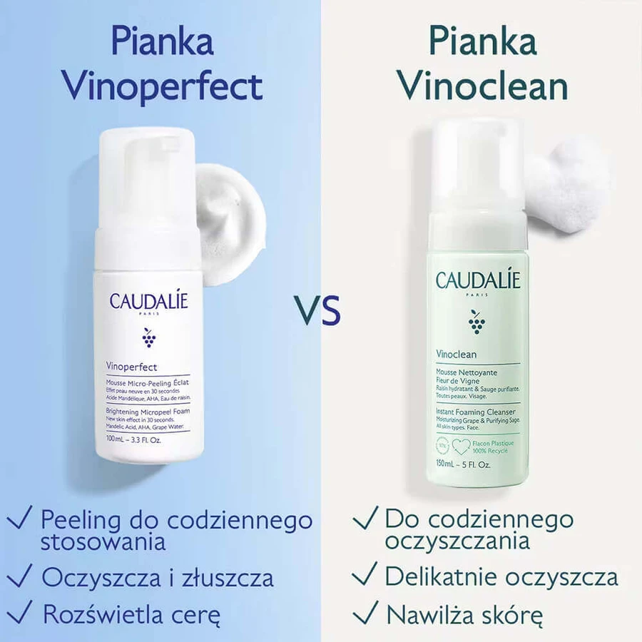 Caudalie Vinoperfect, осветляющая микропилинг-пенка, 50 мл: цены и характеристики
