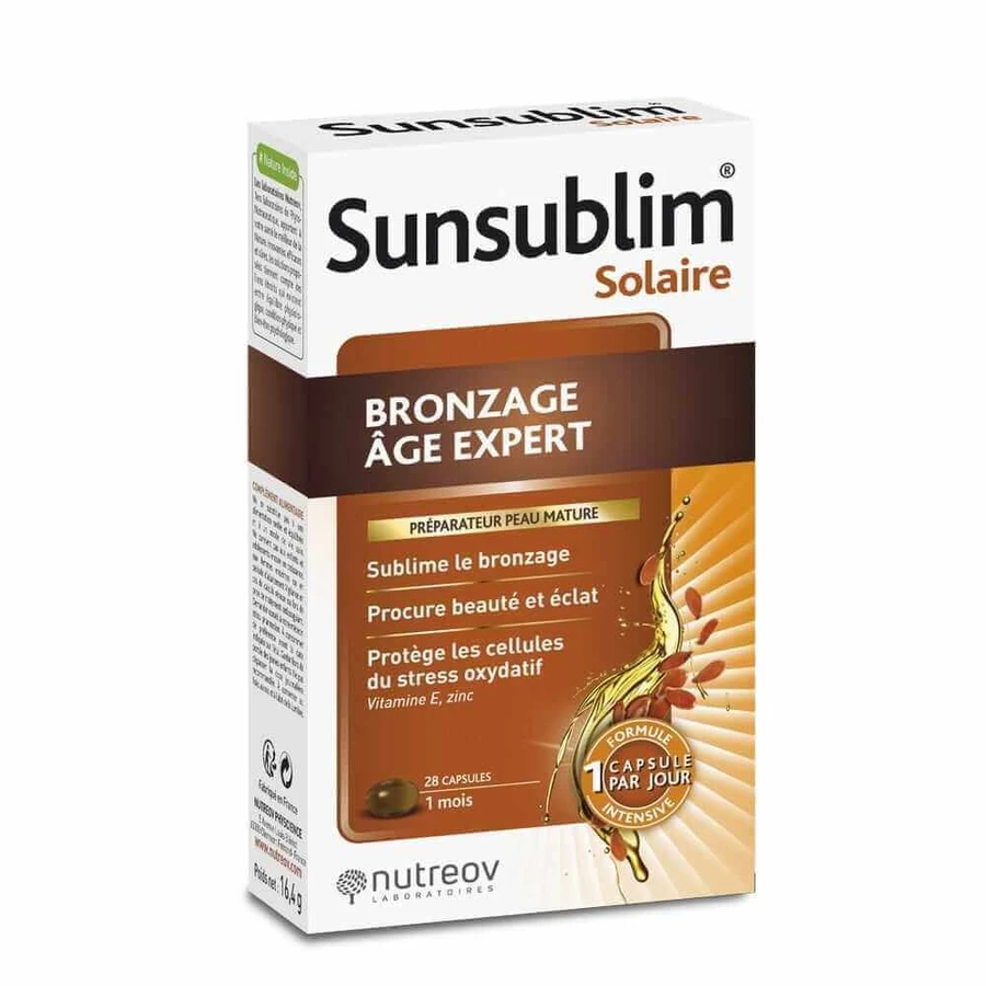 Nutreov Sunsublim Эксперт загара Препарат для зрелой кожи 28 капсул: цены и характеристики