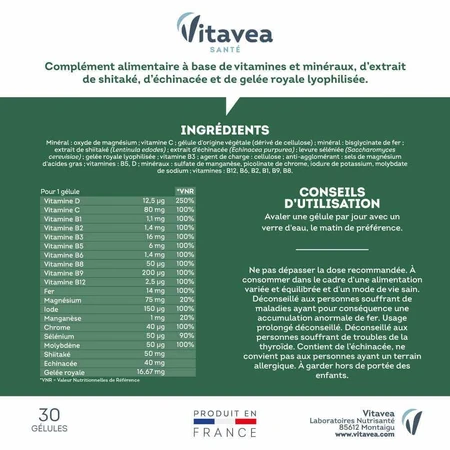 Витавеа Санте Мультивитамины Естественная защита 30 капсул: цены и характеристики
