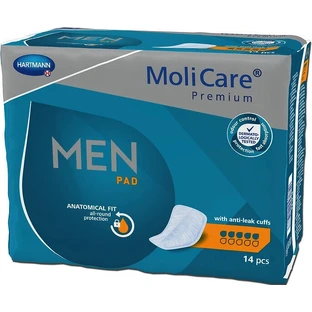MoliCare Premium MEN PAD 5 крапель 1×14 шт, прокладки від нетримання сечі для чоловіків