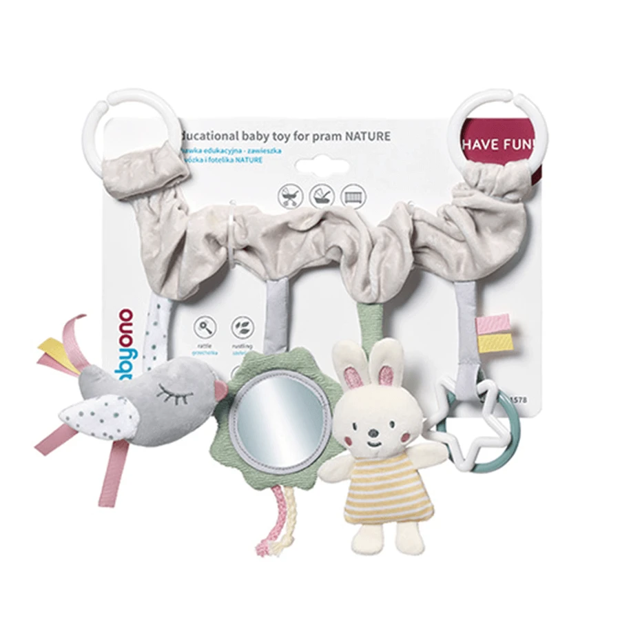 BabyOno, розвиваюча іграшка, бірка на коляску, природа: ціни та характеристики