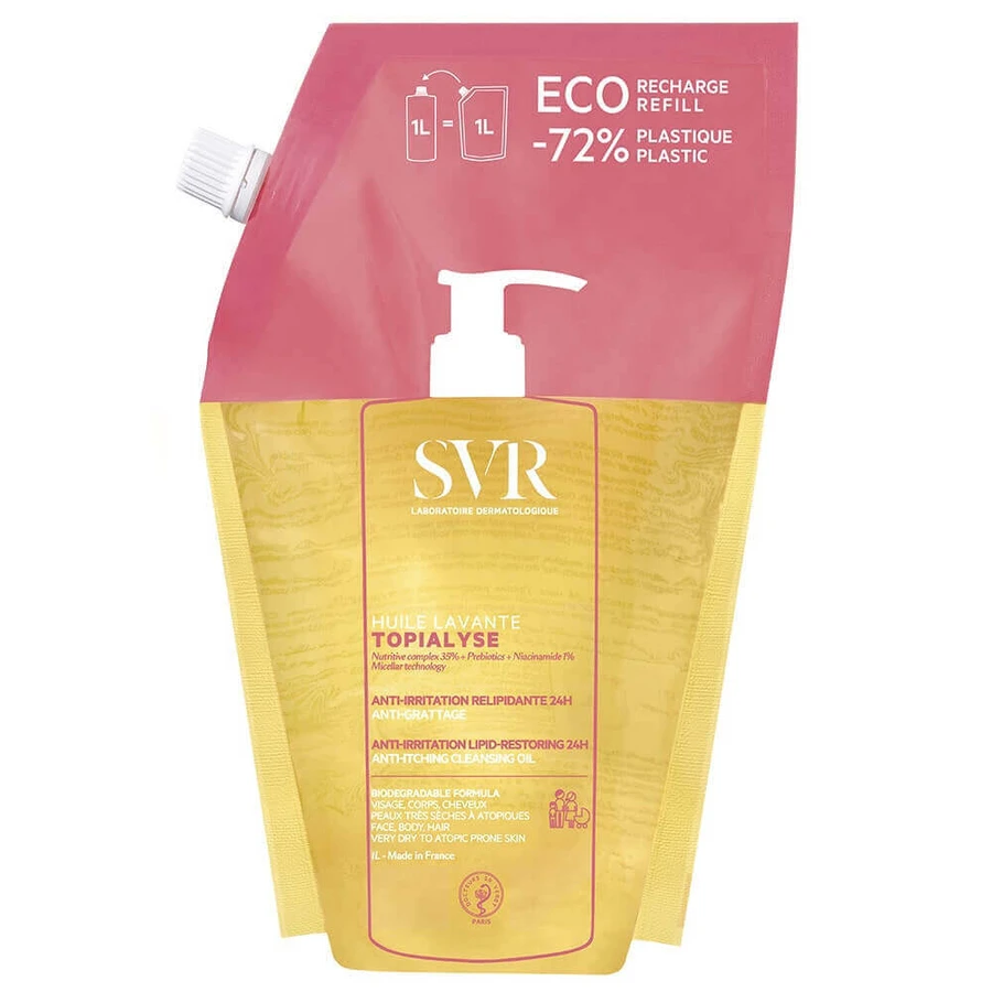 Svr Topialyse Cleansing Oil Eco-Recharge Soothing, Moisturising 24h Anti-Dryness Protection 1L: цены и характеристики