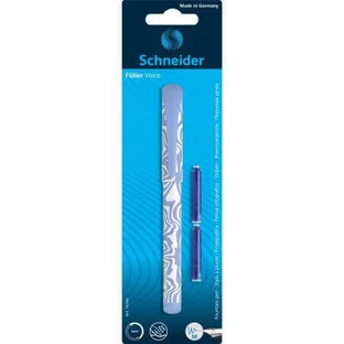 Голосове перо, синє, 1 штука + 2 заправки, Schneider