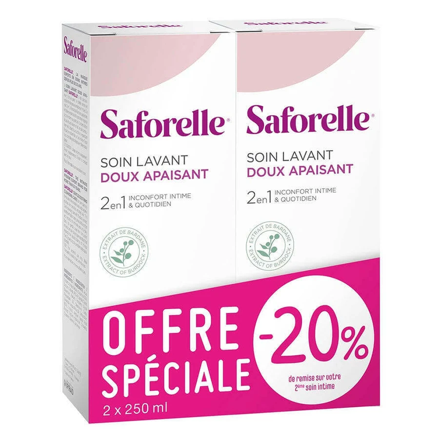 Saforelle Мягкий очищающий гель 2x250 мл: цены и характеристики