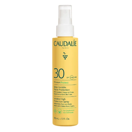 Caudalie Vinosun Protect, спрей невидимий для захисту від сміху, SPF 30, 150 мл: ціни та характеристики