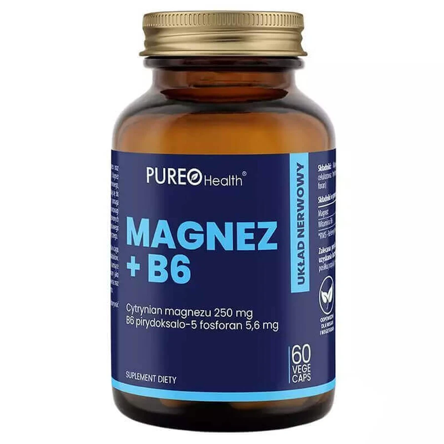 Pureo Health Магний+B6, 60 капсул: цены и характеристики