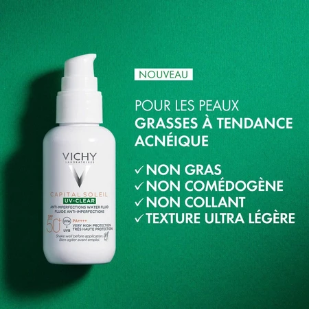 Vichy Capital Soleil Anti-Imperfection Fluid SPF50+ Uv-Clear 40 мл: цены и характеристики