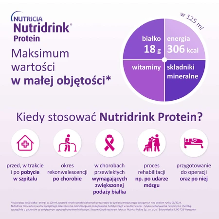 Набір протеїнів Nutridrink Protein, поживний препарат, зі смаком мокко, 8 х 125 мл + буклет з рецептами безкоштовно: ціни та характеристики
